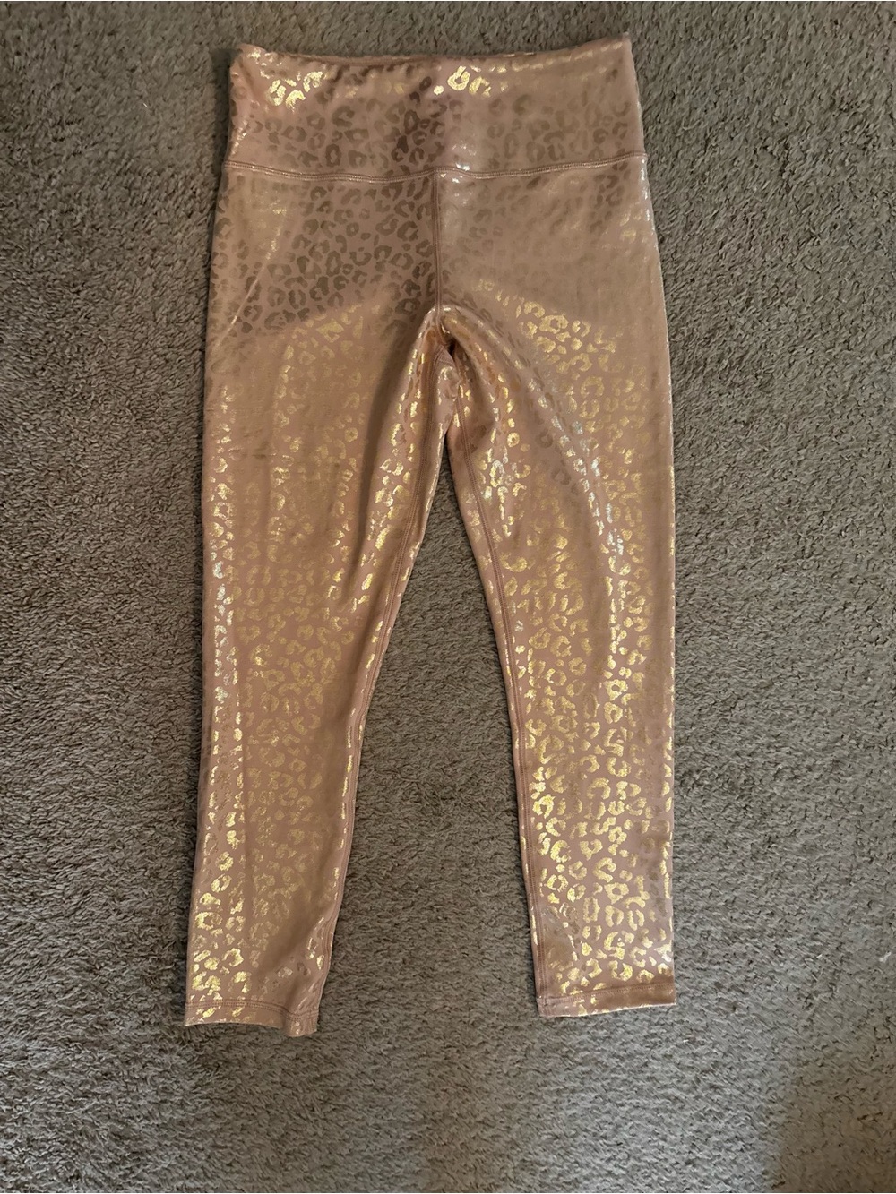 Women’s Zyia gold/rose gold Leopard Print Leggings -